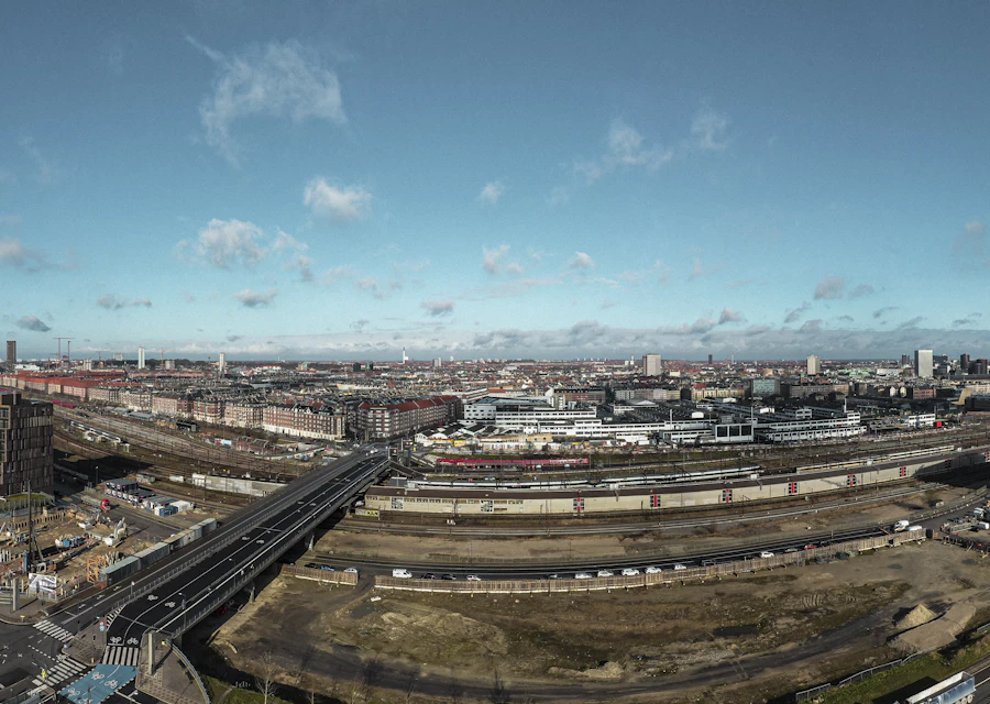 Copenhagen waterfront and city panorama